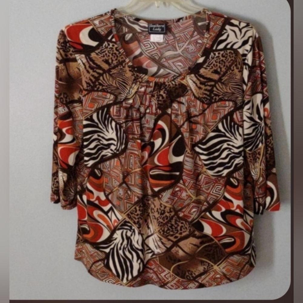 Southern Lady 3/4 sleeve blouse size Large